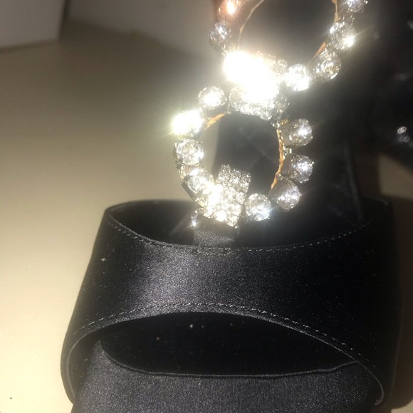 Woman’s Enzo Angiolini EADomenica Satin Black/Clear 8.5M NIB - Picture 10 of 16